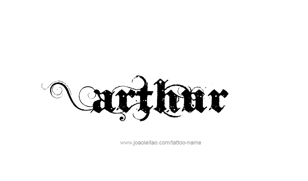 Tattoo Design  Name Arthur   