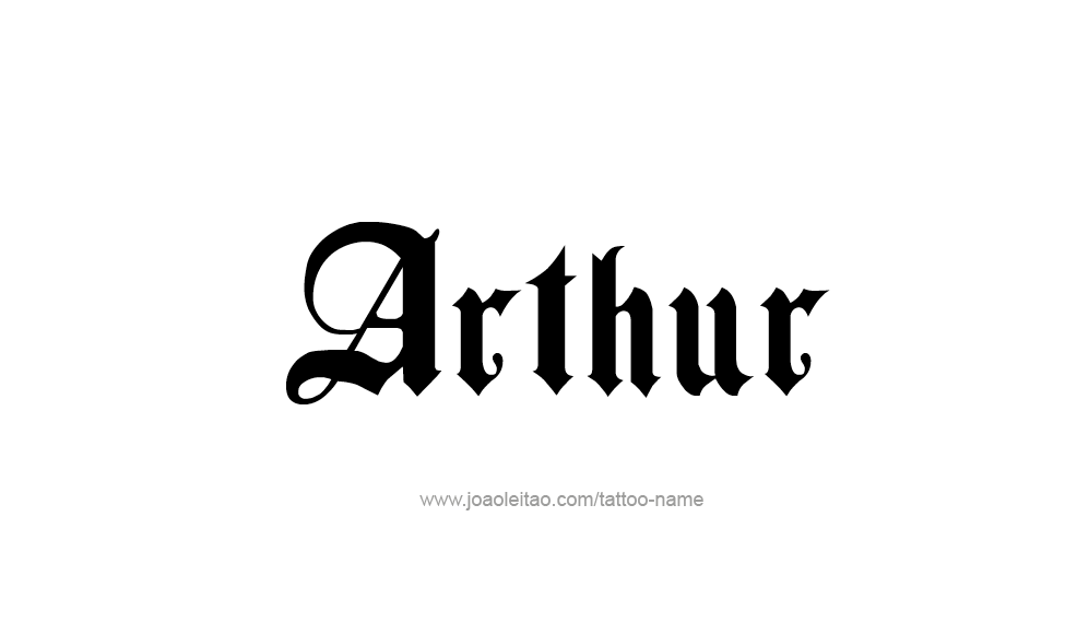 Tattoo Design  Name Arthur   