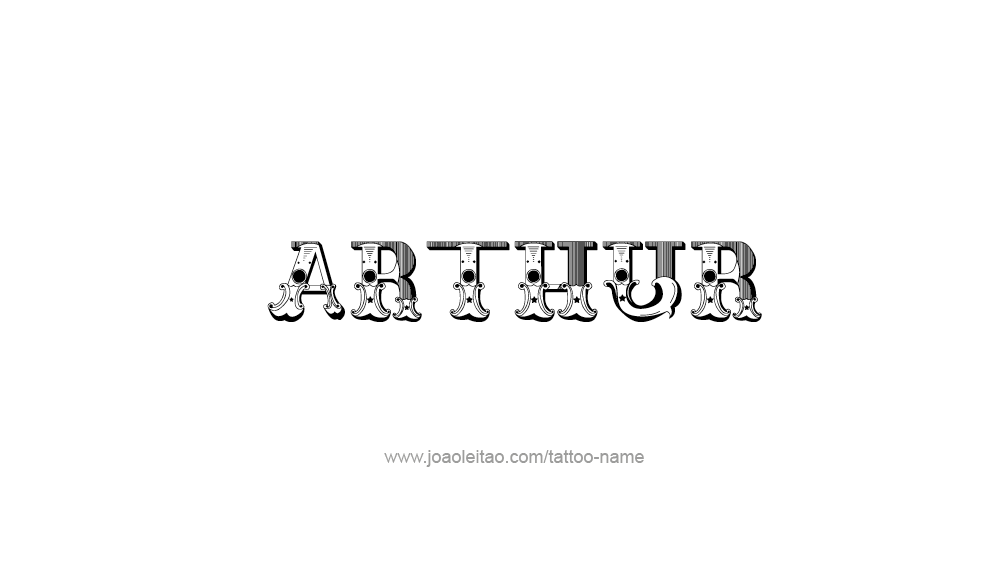 Tattoo Design  Name Arthur   