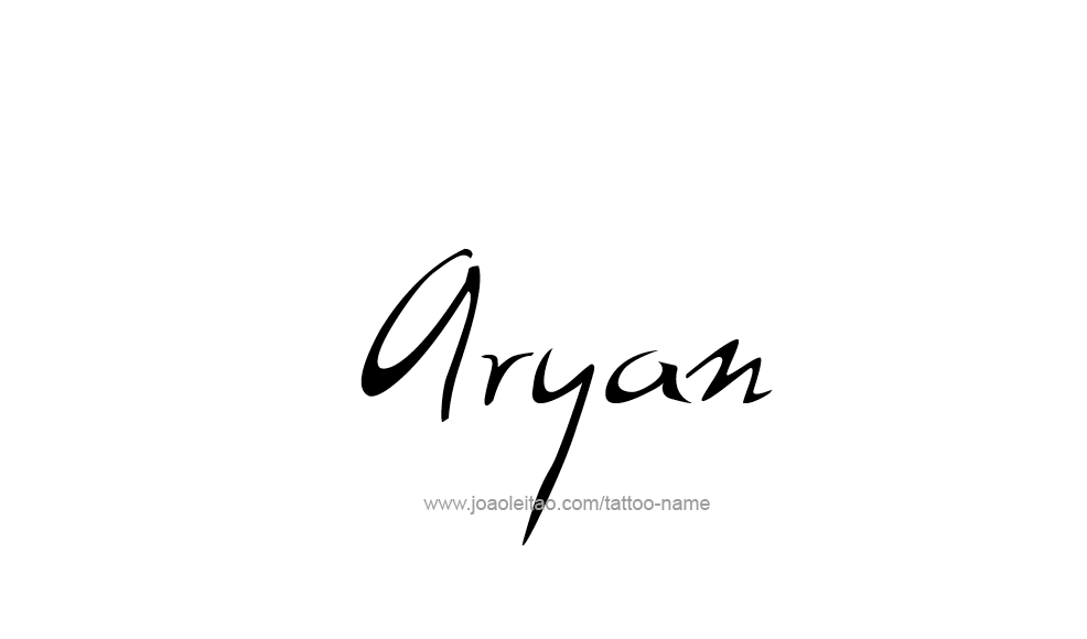Aryan Name Tattoo Designs
