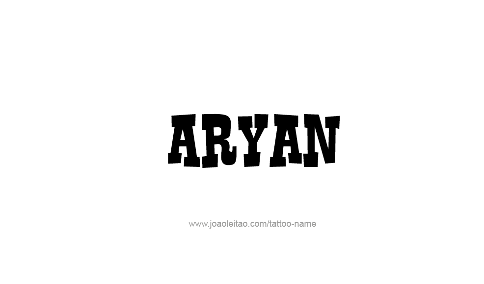 Tattoo Design  Name Aryan   