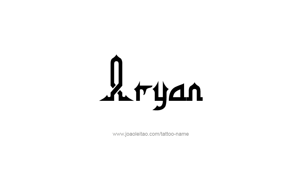 Tattoo Design  Name Aryan   