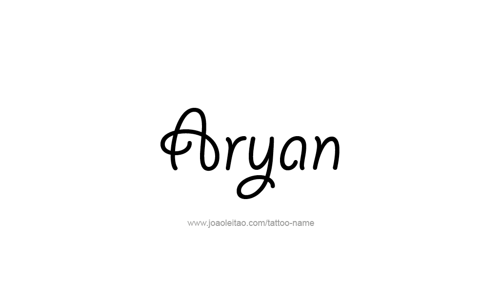 Tattoo Design  Name Aryan   