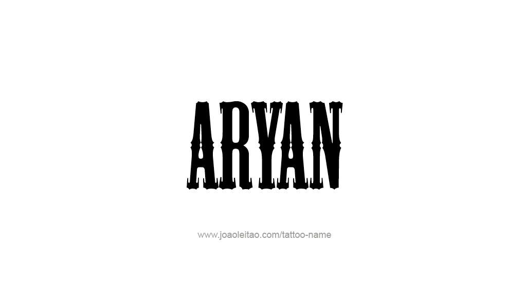 Tattoo Design  Name Aryan   