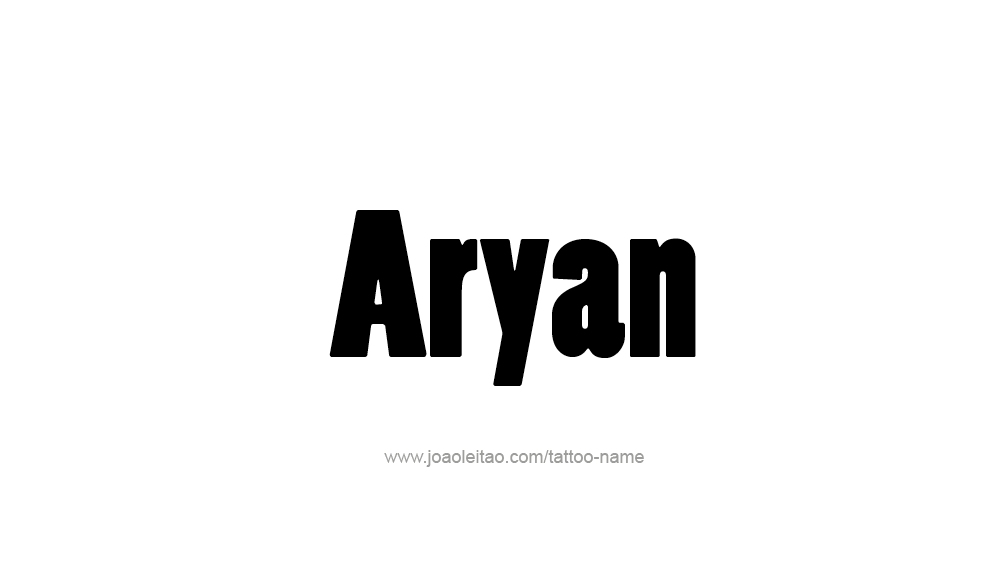 Tattoo Design  Name Aryan   