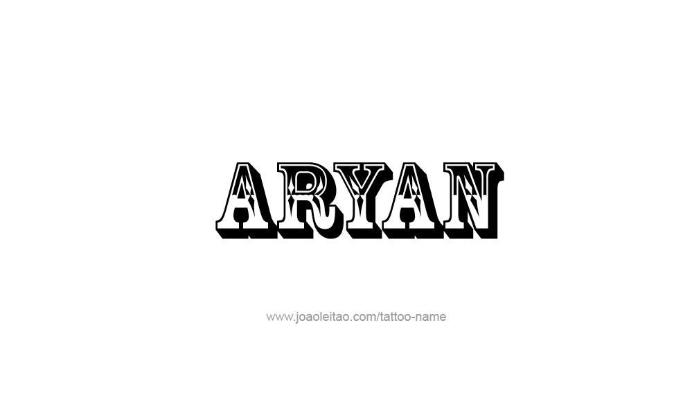 Tattoo Design  Name Aryan   