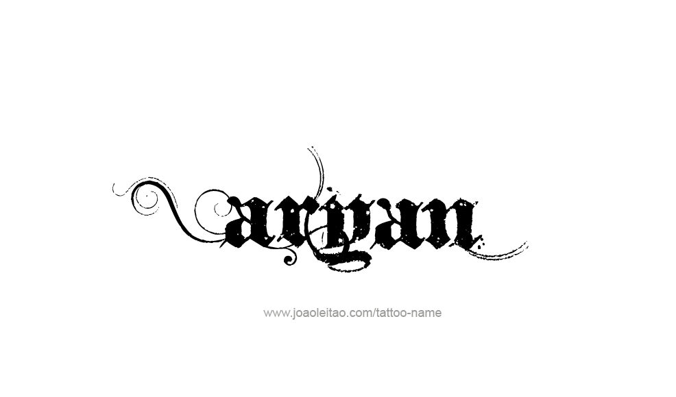 Tattoo Design  Name Aryan   