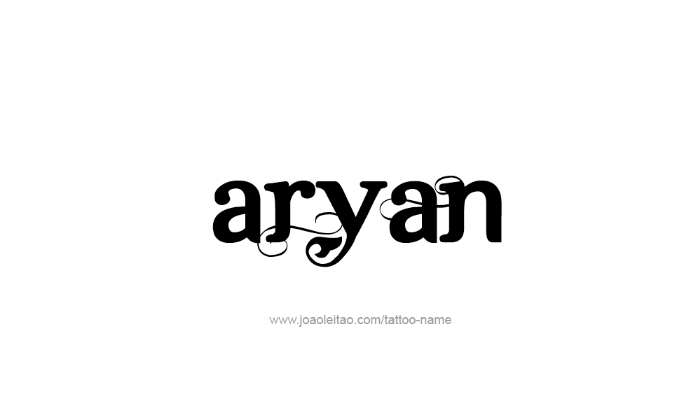 Tattoo Design  Name Aryan   