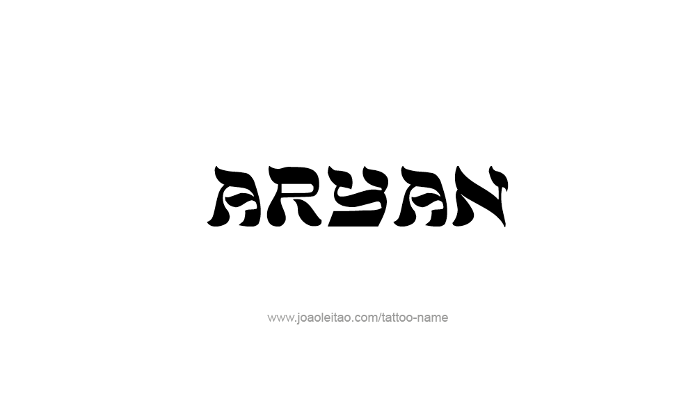 Tattoo Design  Name Aryan   