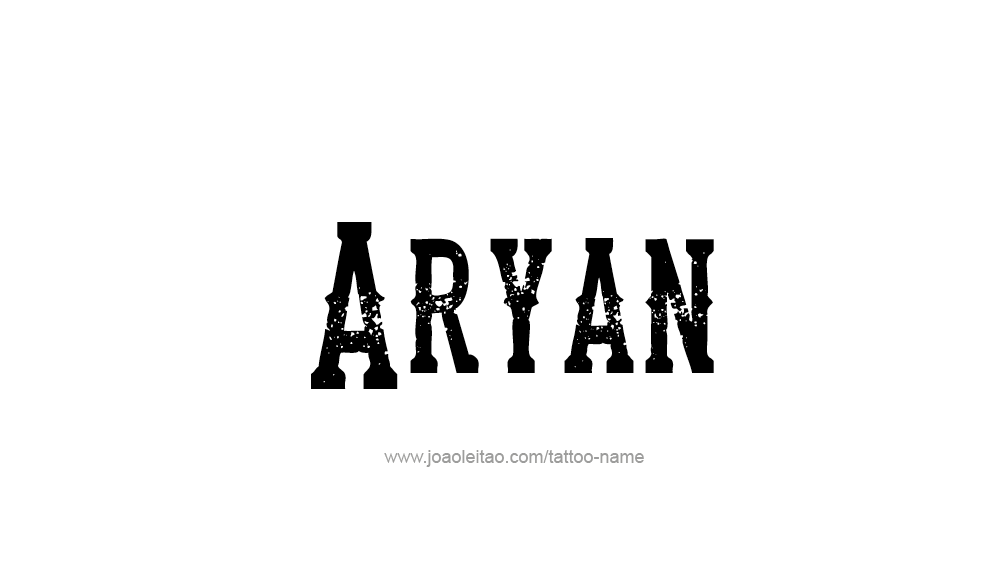 Tattoo Design  Name Aryan   