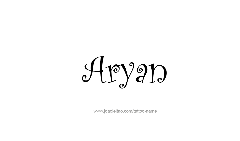 Tattoo Design  Name Aryan   