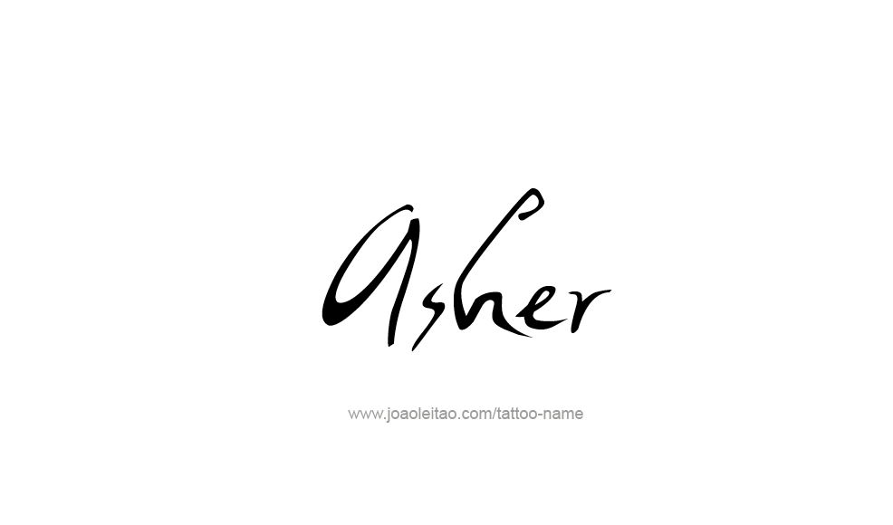 Tattoo Design  Name Asher   