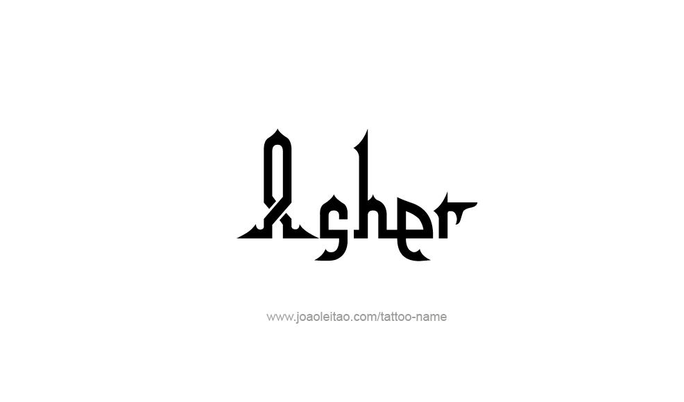 Tattoo Design  Name Asher   