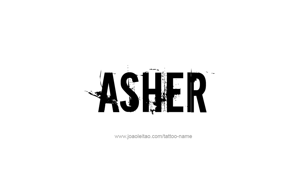 Tattoo Design  Name Asher   