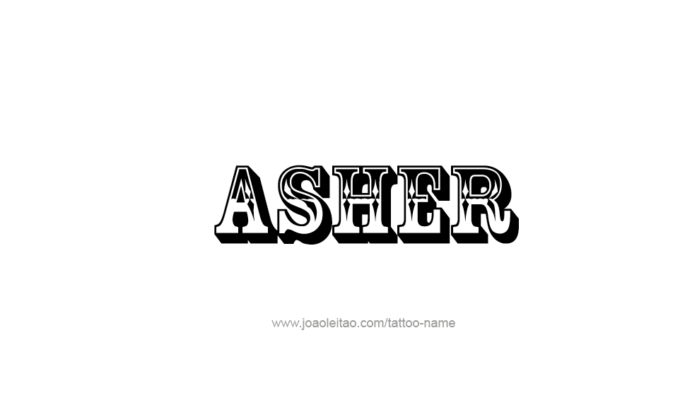 Tattoo Design  Name Asher   