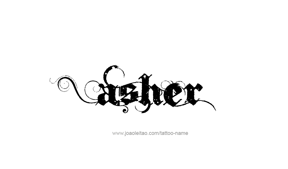 Tattoo Design  Name Asher   