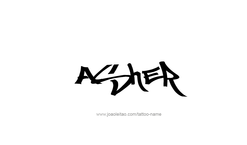 Tattoo Design  Name Asher   