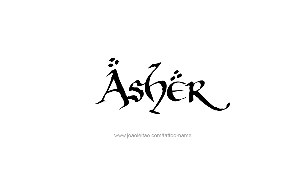 Tattoo Design  Name Asher   