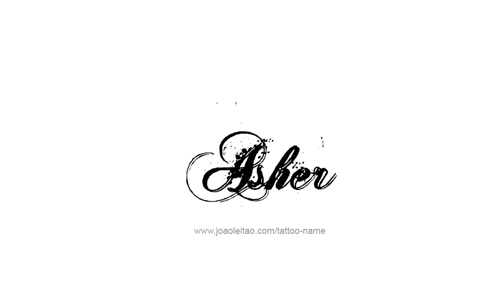 Tattoo Design  Name Asher   