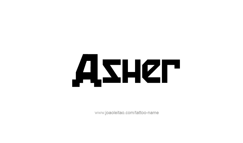 Tattoo Design  Name Asher   