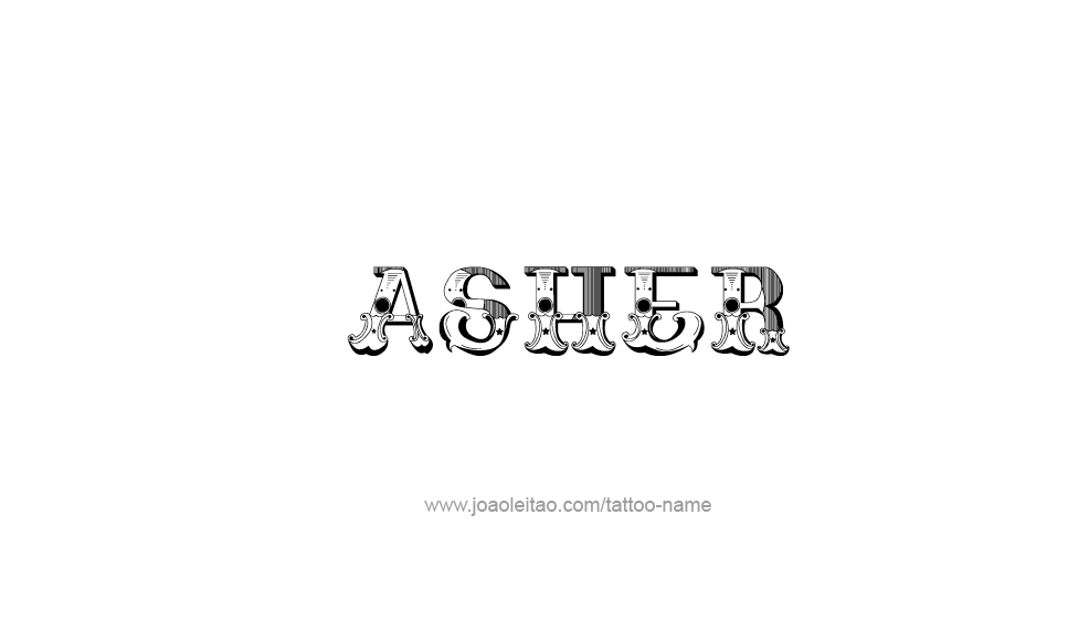 Tattoo Design  Name Asher   