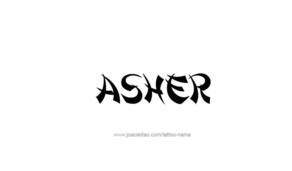 Tattoo Design  Name Asher