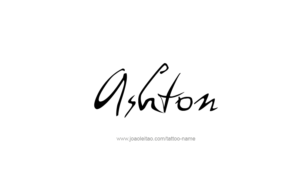 Tattoo Design  Name Ashton   