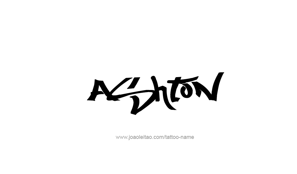 Tattoo Design  Name Ashton   