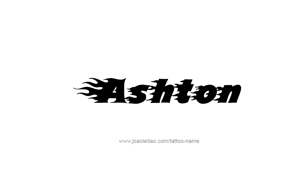 Tattoo Design  Name Ashton   