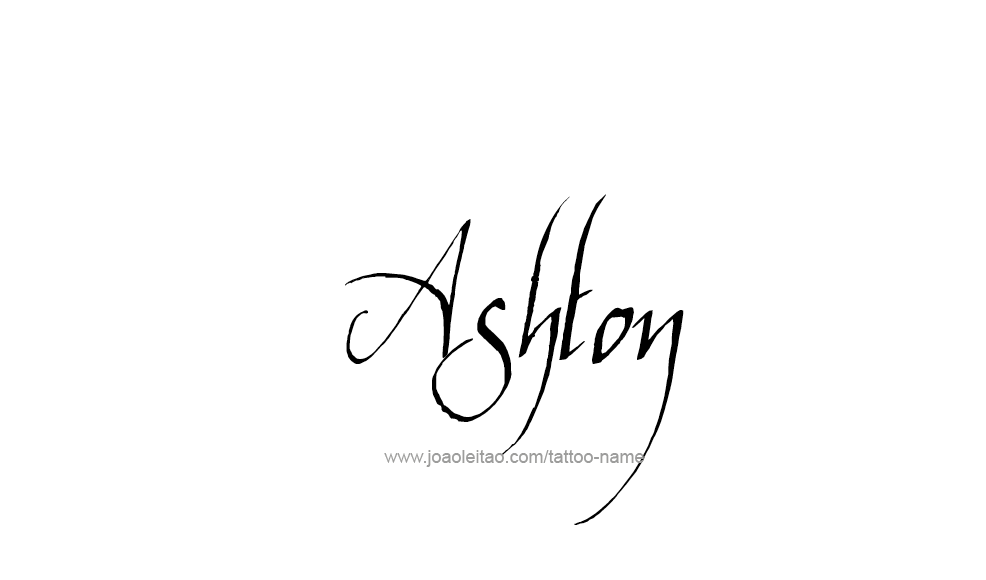 Tattoo Design  Name Ashton   