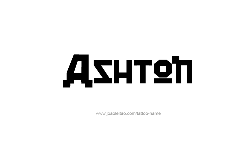 Tattoo Design  Name Ashton   