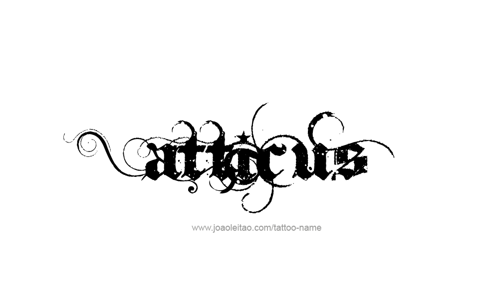Tattoo Design  Name Atticus   