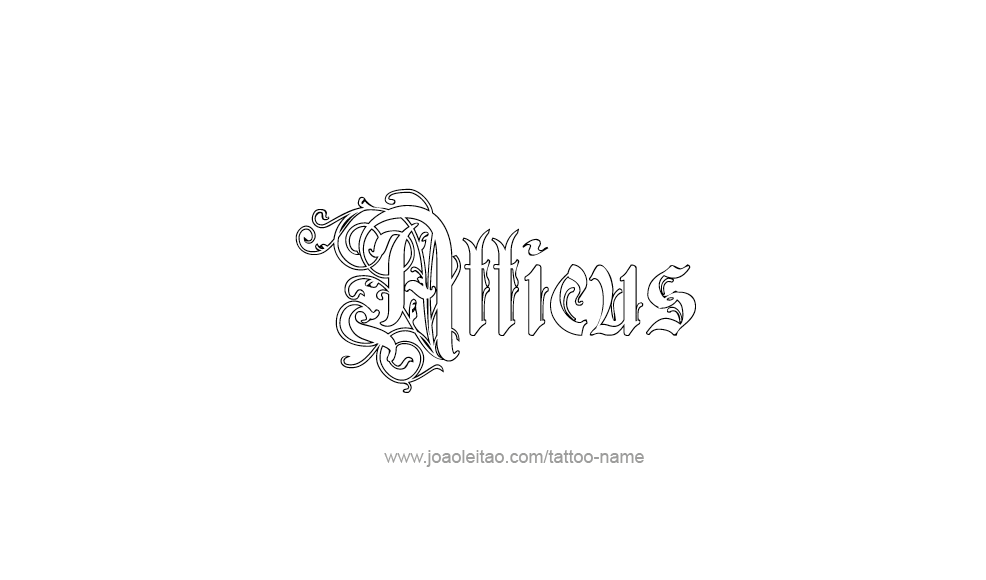 Tattoo Design  Name Atticus   