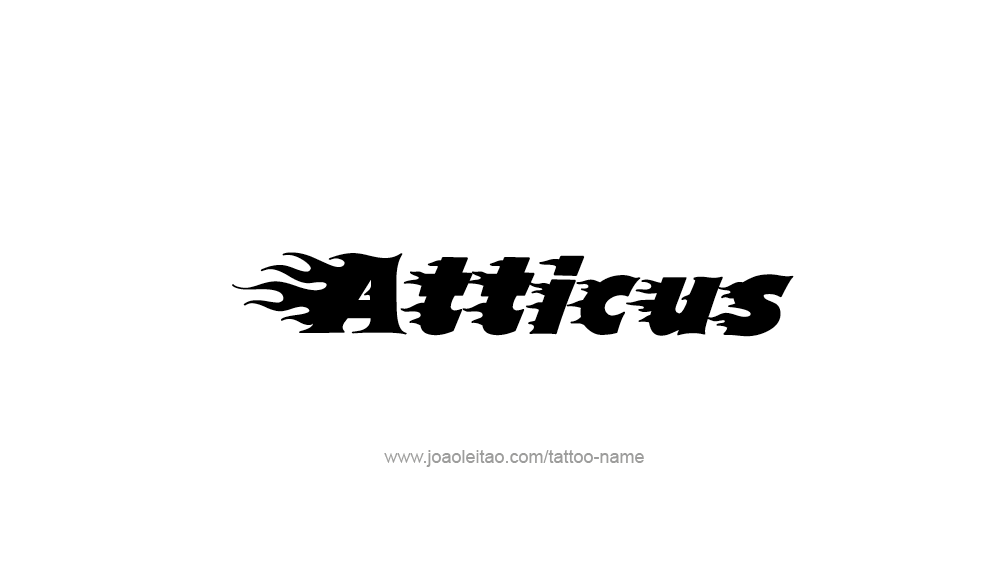 Tattoo Design  Name Atticus   