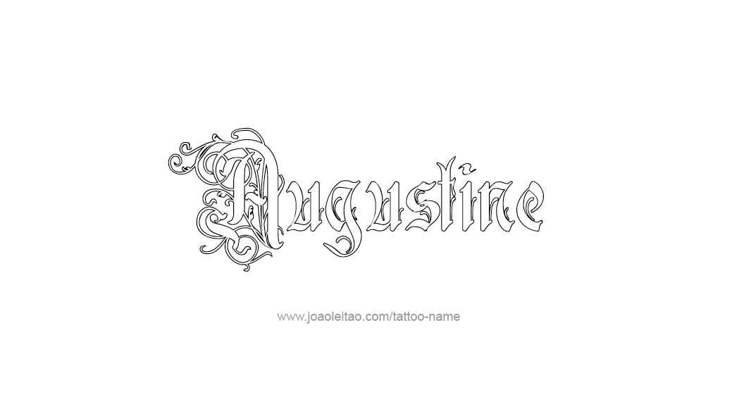 Tattoo Design  Name Augustine   