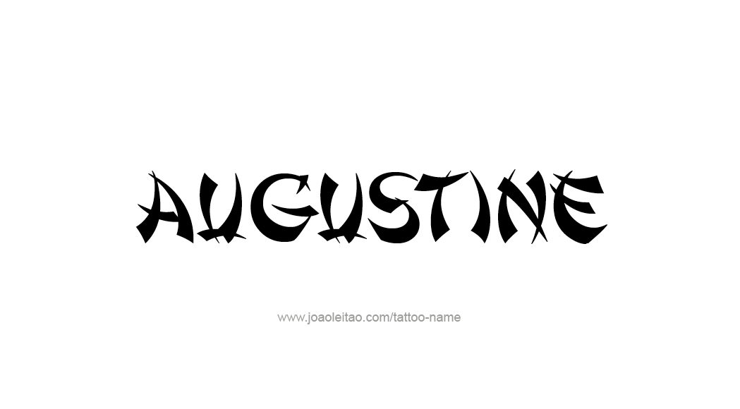 Tattoo Design  Name Augustine