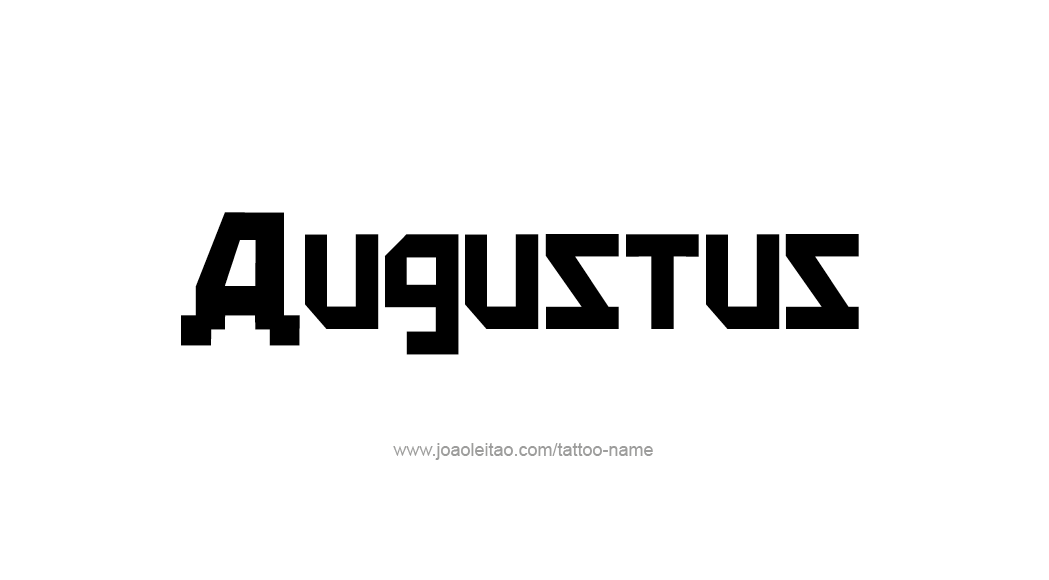 Tattoo Design  Name Augustus   