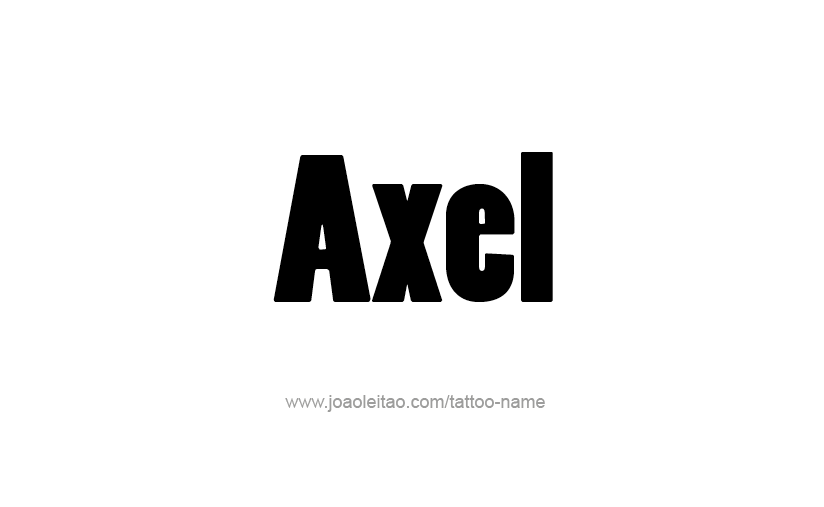 Tattoo Design  Name Axel   