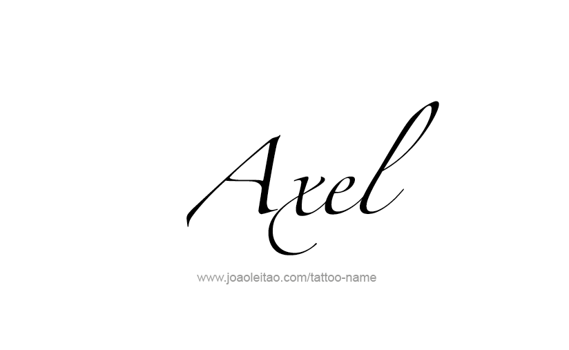 Tattoo Design  Name Axel   