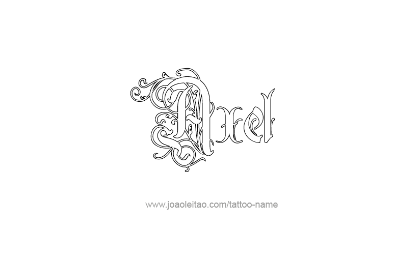 Tattoo Design  Name Axel   