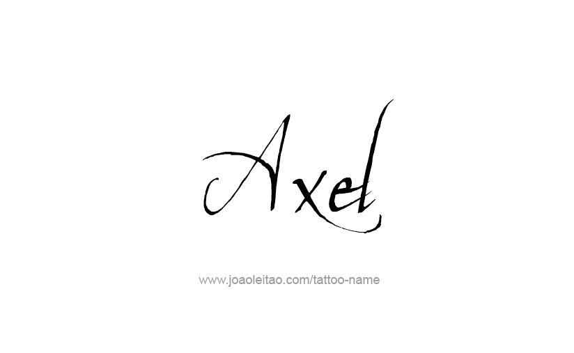 Tattoo Design  Name Axel   