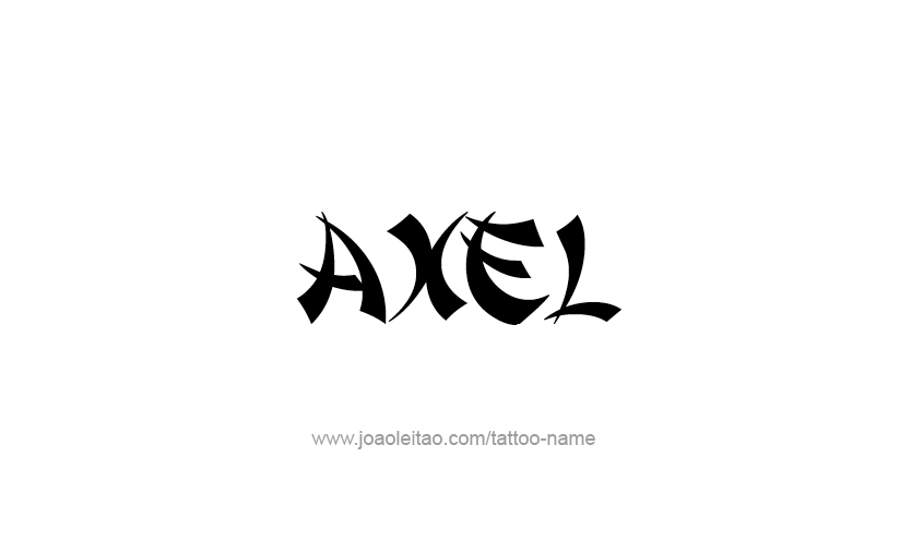 Tattoo Design  Name Axel
