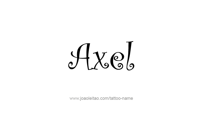 Tattoo Design  Name Axel   