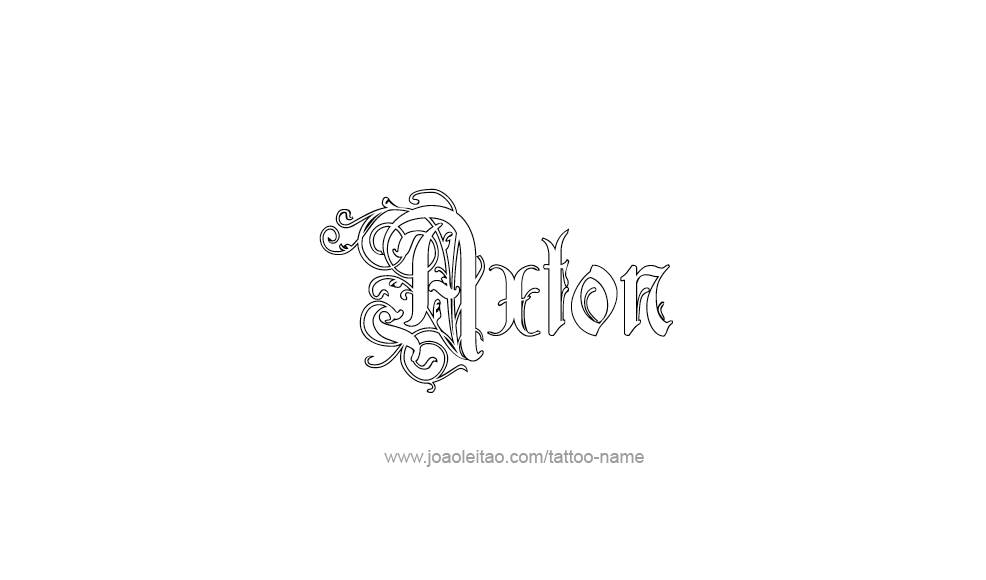 Tattoo Design  Name Axton   