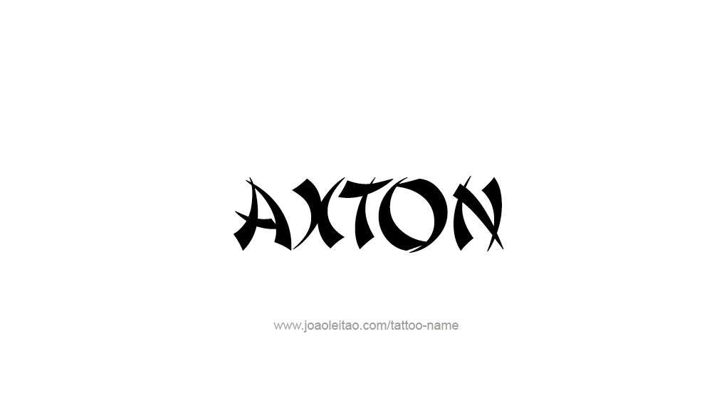 Tattoo Design  Name Axton