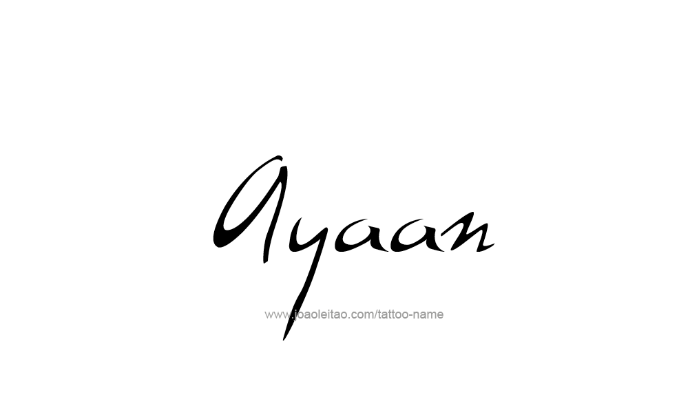 Tattoo Design  Name Ayaan   