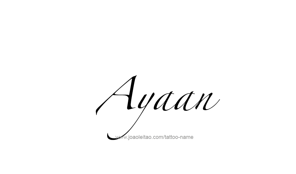 Tattoo Design  Name Ayaan   