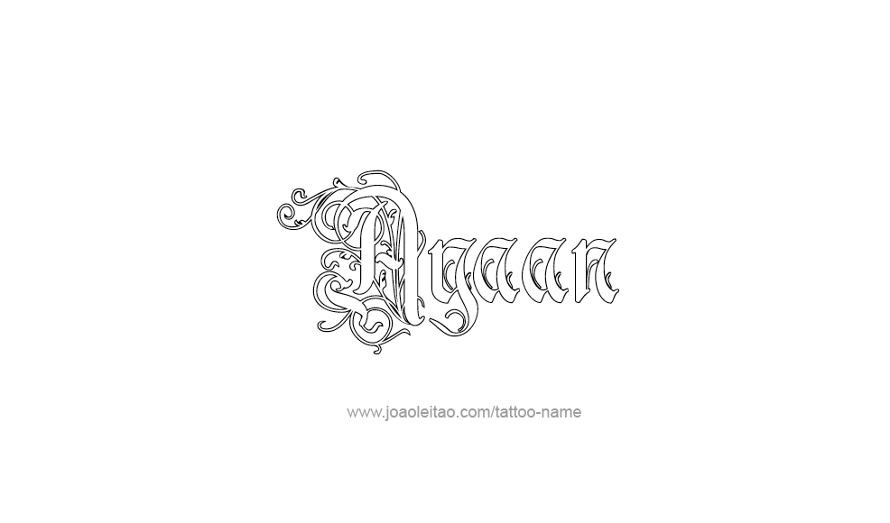 Tattoo Design  Name Ayaan   