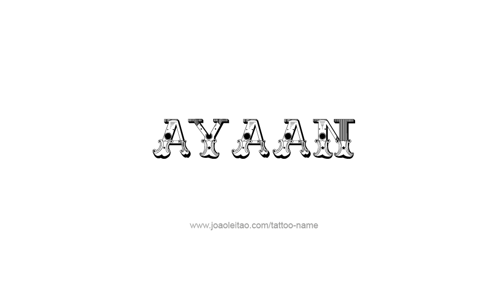 Tattoo Design  Name Ayaan   
