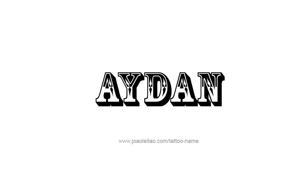 Tattoo Design  Name Aydan   